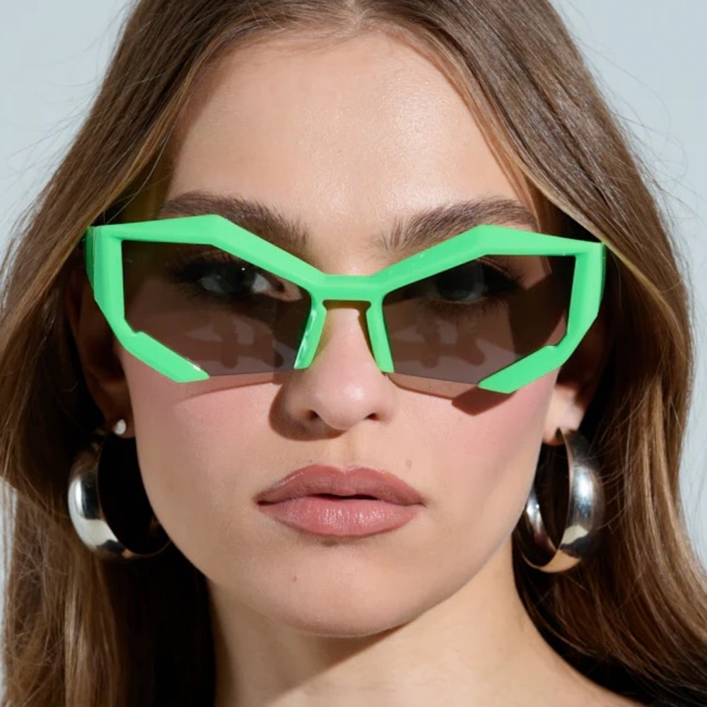 AKIRA TO THE FUTURE SUNGLASSES Green Rave Music glasses Sold Out Neon Festival